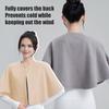 Women Shawl Solid Color Button Closure Autumn Winter Windproof Shawl Hemming Protection Loose Fit Soft Shawl Wrap