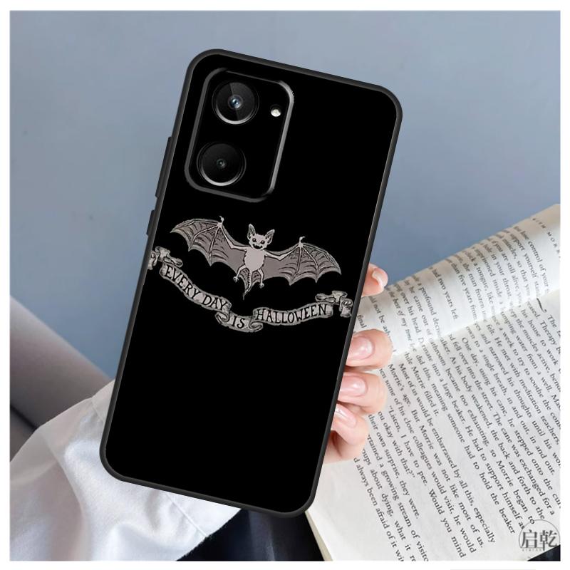 Готический чехол 'Летучая мышь-вампир' для Realme C51 C55 C53 C35 C33 C30 C67 C21Y C25s C15 9 10 11 12 Pro Plus GT Neo 5