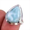 Кольцо в подарок из стерлингового серебра 925 пробы с драгоценным камнем ларимаром Natural Republic S.7 o1m79