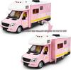 1/32 Масштаб Camper RV игрушки для дома на колесах, литой под давлением металлический автомобиль для отдыха ролевые игры откатная модель автомобильные двери и тент открытый свет звук для мальчиков и девочек