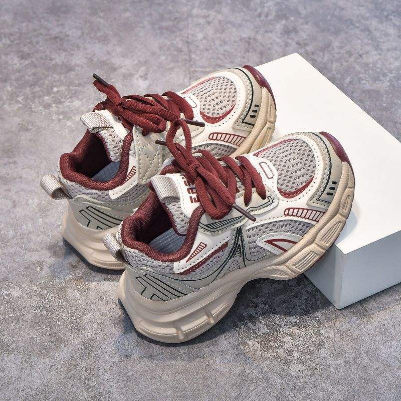 Весенне-осенняя новая детская обувь Универсальная Нескользящая Мягкая подошва Дышащая Легкая Студенческая Мальчики и Девочки Спортивная Обувь для Бега