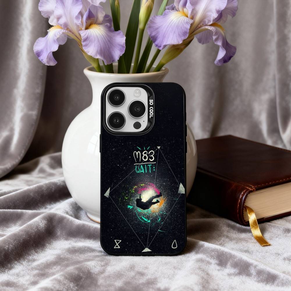 Электрический Rock M-M83 Чехол для телефона с изображением группы Для iPhone17,16,15,14,13,12,11 Plus,Pro Max Конфетный Серебряный Покрытие Внутри Чехла
