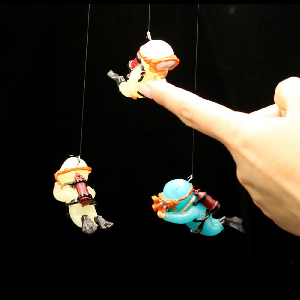 Светящиеся ornaments из смолы, плавающий дайвер, имитация подводного мира, декорации для аквариума, аквариумного террариума