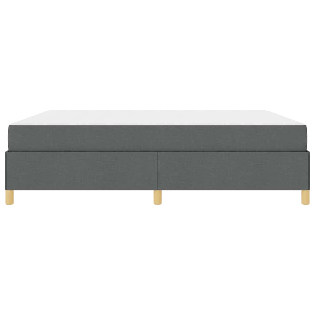 Bed Frame with Mattress Dark Grey 180 x 200 cm Fabric