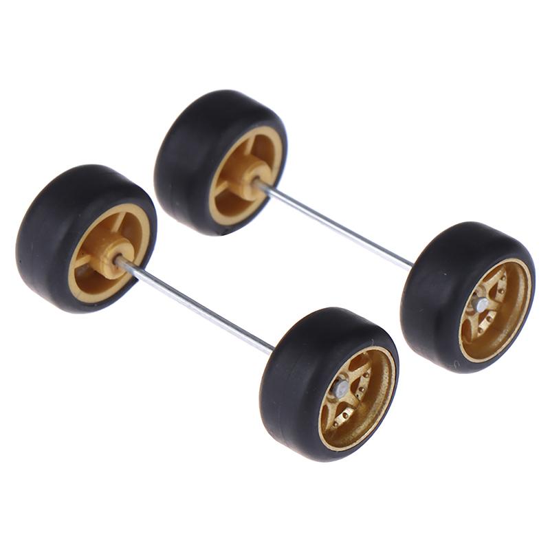 1/64 Wheels For Hotwheels With Rubber Tire Model Model Car Modified Parts Toys