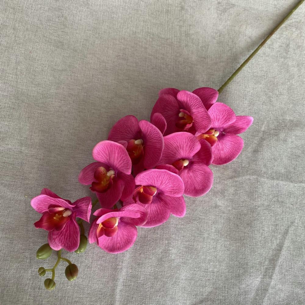 8-Head Arrangement Artificial Butterfly Orchid Velvet Texture Fake Phalaenopsis  Wedding Hall