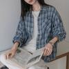 Navava Women Casual Check Long Sleeve Shirt Nb2968