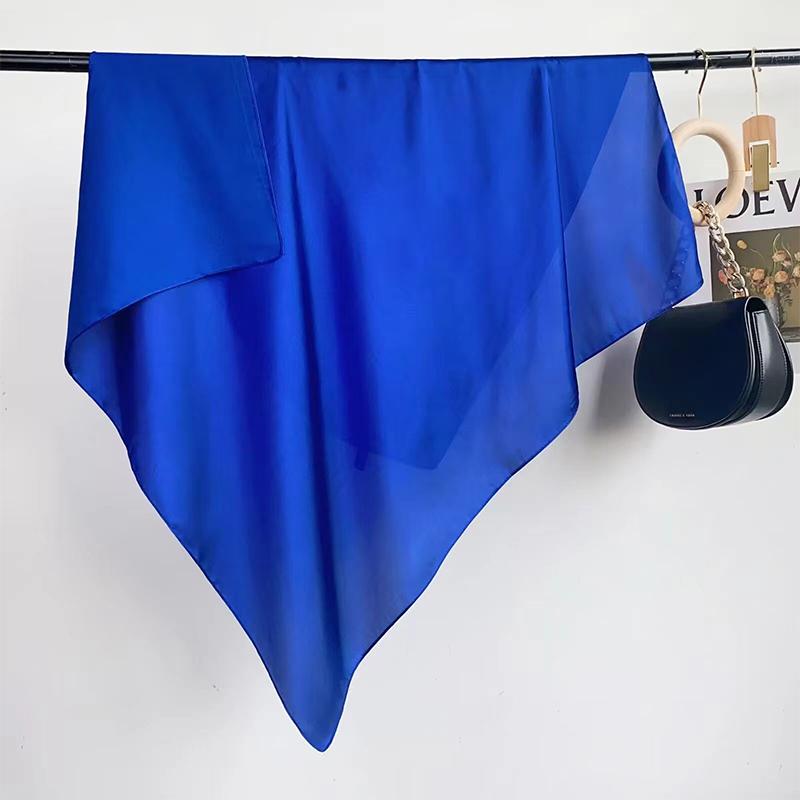 Print Satin Silk Square Scarf Hijab Women Bandana 90CM Headscarves Neckerchief Ladies Muffler Shawl Wrap Foulard Headband