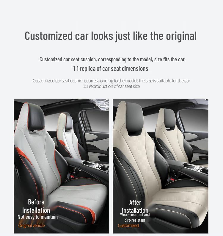 Universal Leather Car Seat Cushion for BYD Dolphin - All-Season Model