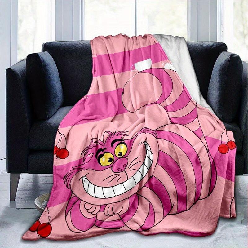 1pc Alice in Wonderland Printing Blanket Soft, All Season Throw for Living Room, Bedroom,Personalized Gift with Adorable Cartoon Design
