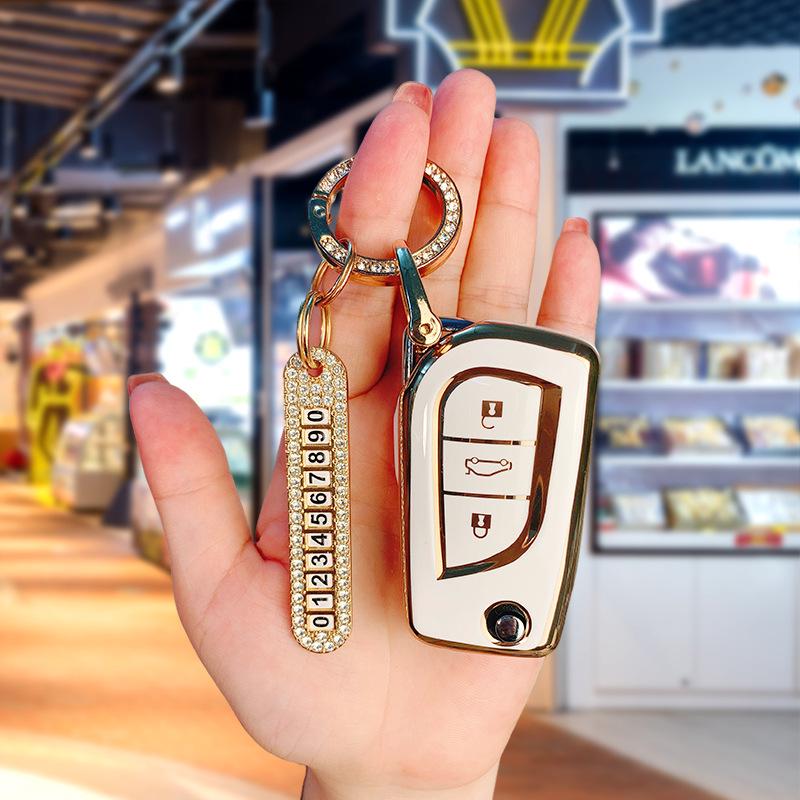 Чехол для ключа Toyota из ТПУ для Corolla, Camry, Levin, Avalon, RAV4, C-HR, Highlander