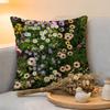 Cushion Cover  Linen  SkinFriendly Soft Decorative Case For Sofa Home Decor Fashion Daisy Pillow cover