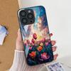 Милый Цветочный Чехол Для Телефона iPhone 17 14 15 13 11 12 16 Pro Max 17 Air 16E SE XR 7 8 Plus Закаленное Стекло Ударопрочный Бампер