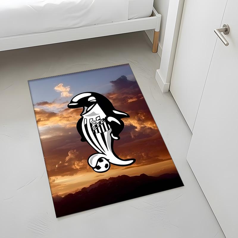 Santos Futebol Clube (14) Rug Suitable For Living Rooms Bedrooms Computer Rooms Dining Areas And Placement Under Tables And Chairs Also An Ideal Choic
