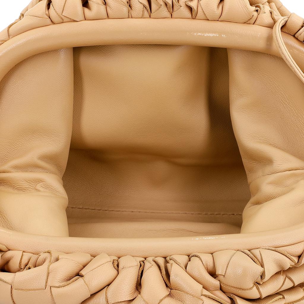 Bottega Veneta Mini Pouch Almond/Gold Women Pouches Tan 585852-VCPP1-2700
