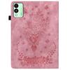 For TECNO Megapad 11 Case Card Holder Anti-Scratch Leather Cover Rose Flower Imprint