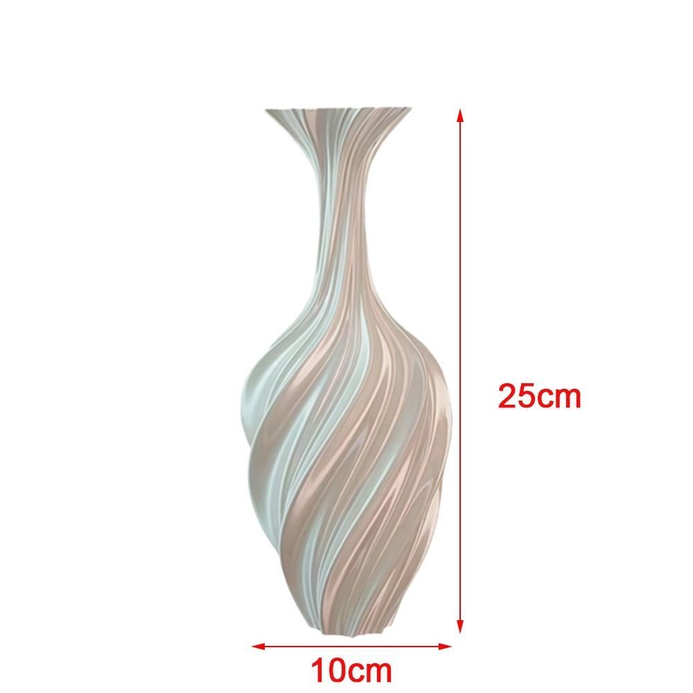 Vintage Style 3D Printed Flower Vases Swirl Pattern Minimalist Floral Decor Tabletop Display