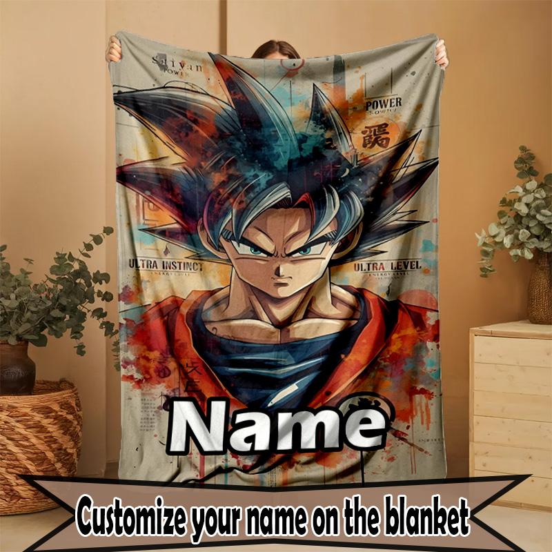 Custom Name Personalized DRAGON BALL Print Blanket, Home Decor, Bedroom, Sofa, Camping, Couch, Gifts for Birthday ChristmasEnthusiasts