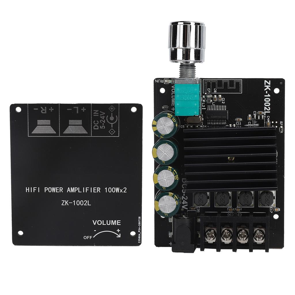 1002L 100Вт x 2 Модуль платы усилителя мощности Bluetooth 5.0 с ручкой регулировки громкости
