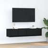 VidaXL TV Furniture 2 Pcs Black Oak 60x31x25.5 Cm Engineered Wood, TV Stand, Hi-fi Cabinet, Entertainment Center, Sideboard 861493