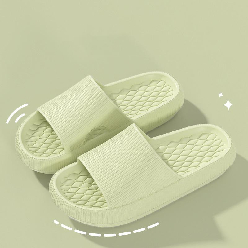 Unisex Summer Large Size Candy Color Thick Bottom Bathroom Slippers Women Men Casual Anti Slip Indoor Slippers For Couples 36-45