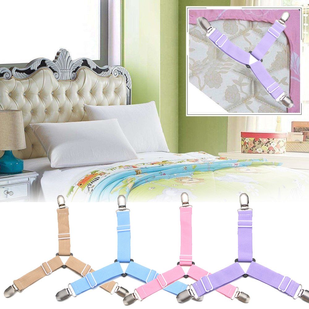 Adjustable Grippers Suspenders Quilt Fixer Elastic Belt Mattress Clip Fastener Bed Sheets Buckle