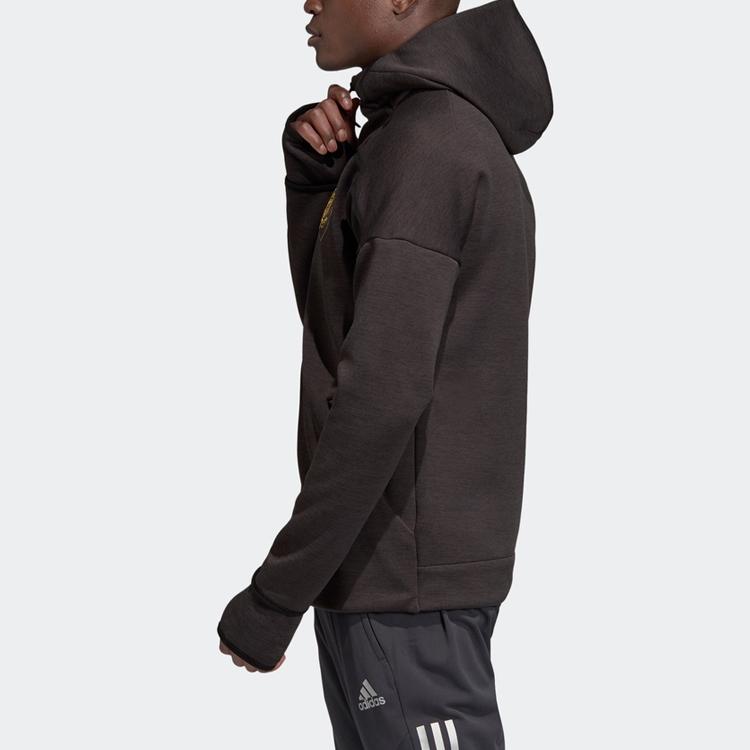 adidas Манчестер Юнайтед ЗНЕ. Толстовка 3.0 Куртка Мужская Верхняя одежда Черный DX9079