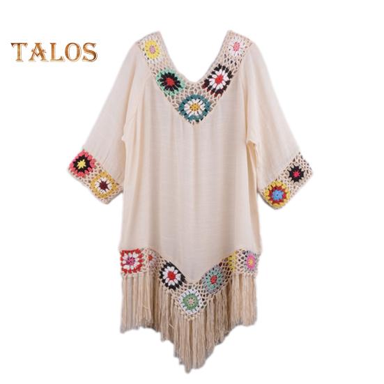 Бикини-туника, дышащий сарафан, популярный сексуальный однотонный купальник, накидка для пляжа