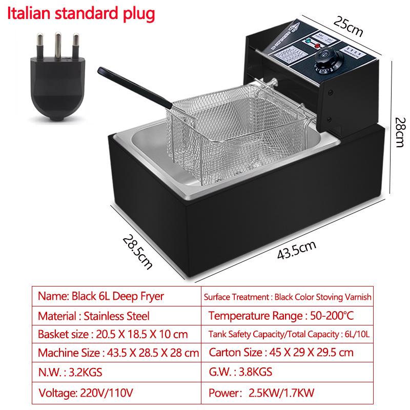 Large Capacity 110V/220V Electric Fryer - US, European, UK Standards - Free Shipping