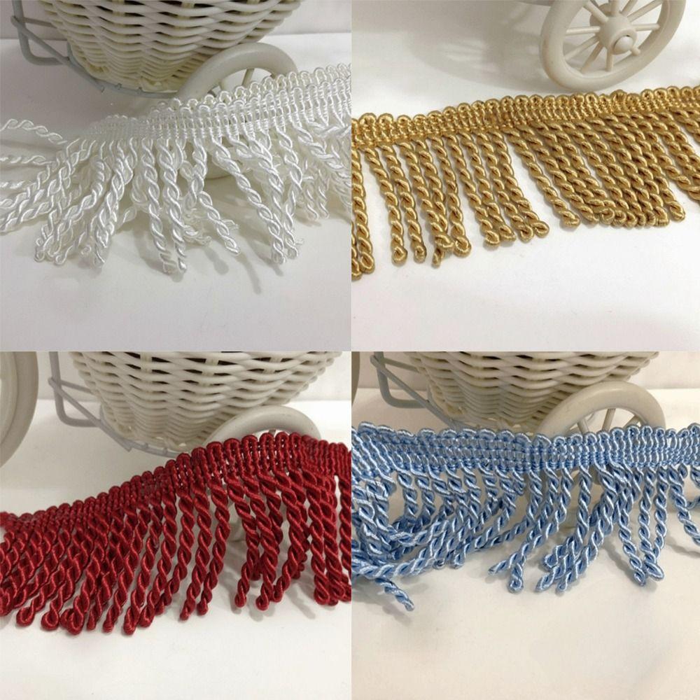 11M Polyester Fringe Lace Fabric Trim Craft Supplies Gold Fringe Trim Lace Trim Ribbon Latin Dress