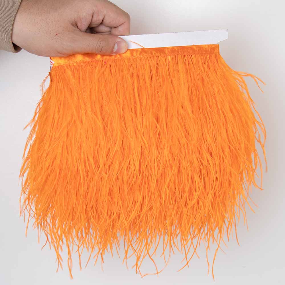 Перо 1 метр Красная отделка из страусиных перьев на тесьме Ленточная бахрома 8-10 см Ткань Юбка Швейные принадлежности Украшение для платья и одежды