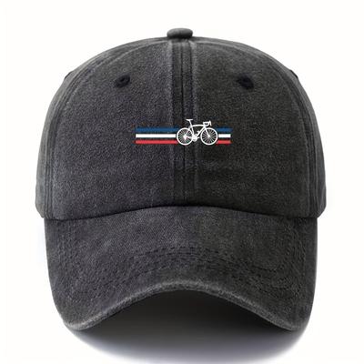 Модная бейсболка с принтом для велосипеда, ретро легкая шляпа с изогнутым козырьком, подходит для отдыха на природе, кемпинга и досуга