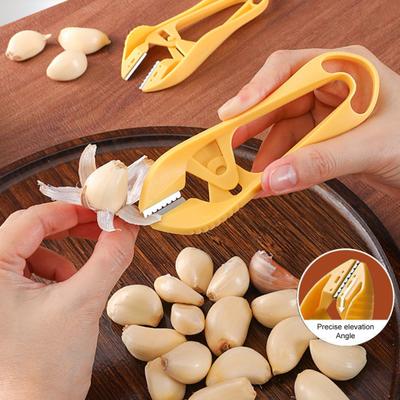 Овощечистка для чеснока из нержавеющей стали, средство для удаления кожуры, инструмент для чистки лука, эргономичный ручной чеснок
