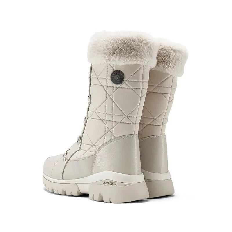Skechers Современные Теплые Прочные Удобные Высокие Снежные Ботинки Женские ботинки Белый 168003-STN