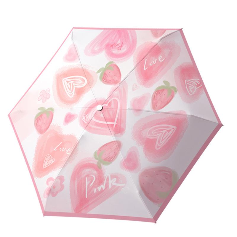 Скидка 50% на виниловый образец чехла, солнцезащитный крем, защита от УФ-лучей, маленький зонтик 'Витальность', ручка-сердечко