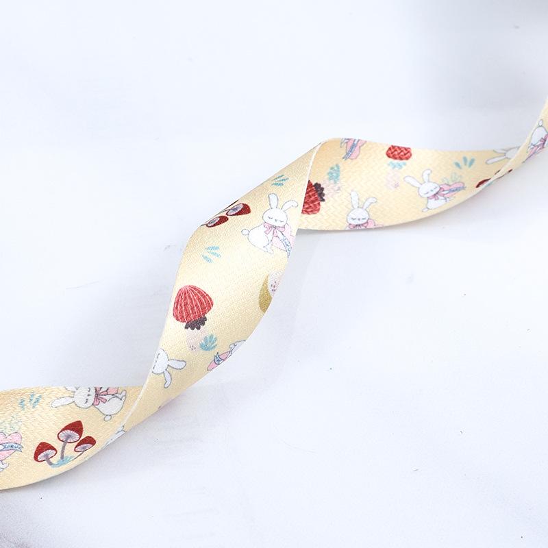 Романтичная и уютная двухсторонняя лента с героями мультфильмов на день рождения, детский день рождения, галстук, торт, заколка для волос в форме сердца для девочек, ювелирные изделия, печать, цветная лента, подарочная упаковка