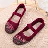 Cloth Shoes Chinese Style Embroidered Cloth Shoes Women Soft Bottom Mesh Breathable Ladies Casual Shoes Sandals Zapatos De Mujer
