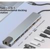 8 In 1 Type C Docking Station for Laptop USB C Hub with HDMI USB Ports Multi Function Adapter for Phone PC MacBook