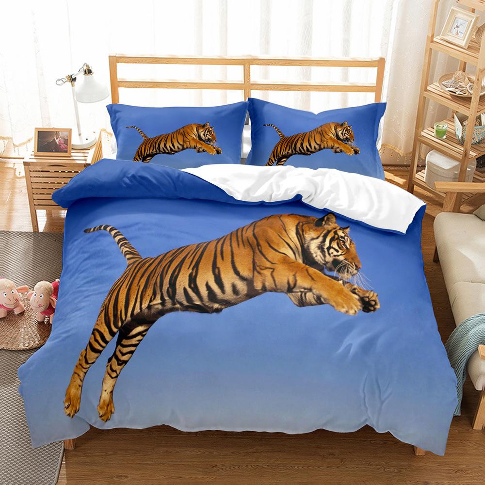 Набор из 2-3 шт. Пододеяльник Housse De Couette Западный Тигр Животное Двуспальное Одеяло Комплекты Постельного Белья Прямая Поставка Оптовая Продажа Индивидуальный Заказ