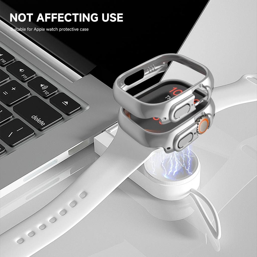 Ударопрочный золотой ПК-чехол Защитная крышка для Apple Watch Серии 11 10 9 8 7 6 5 4 3 2 1 Ultra 49 45 мм 41 46 42 мм Без стекла на экран