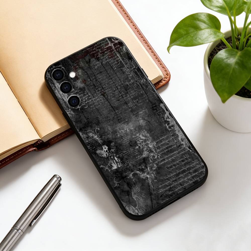 Готический кокетливый киберсигилизм Чехол для телефона для Samsung Galaxy A73,A72,A71,A70,A53,A52,A51,Мягкий силиконовый черный чехол