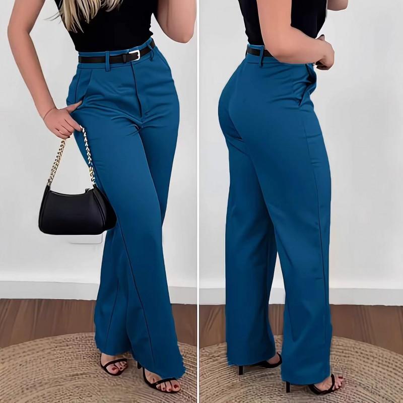 2026 Solid Color Business Casual Blazer Wide Leg Pants Women