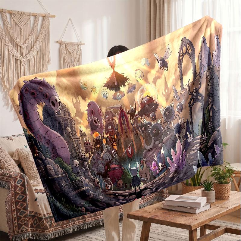 Warm Flannel BlanketHollow Knight Soft Cozy Throw Blanket for Bedroom Couch