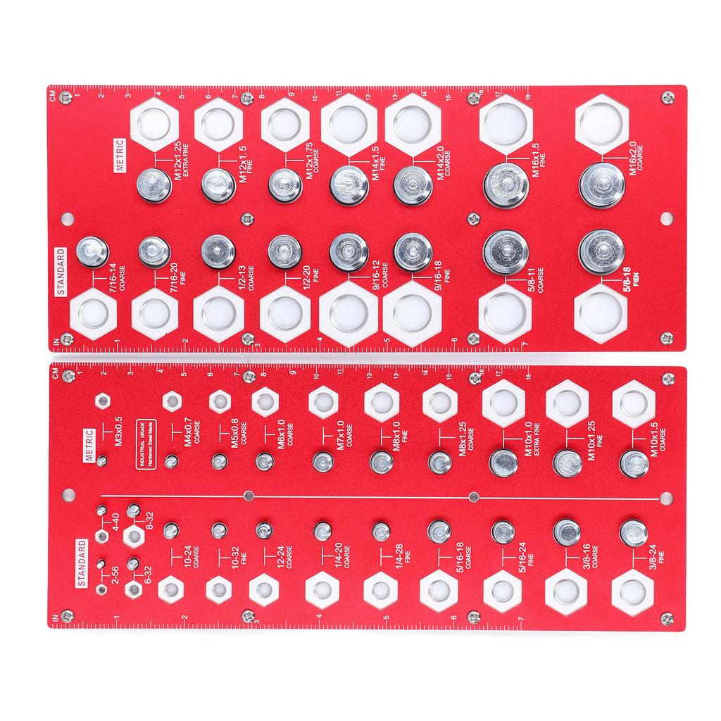 Гайка Болт Резьба Контролер Дюйм Метрическая Доска 38 Размер Идентификатор Калибровочной Линейки Стандартная
