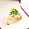 Peridot Oval Cut With 925 Sterling Silver Gold Plated Ring For Men's #B471 JL375683909575