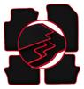 Велюровые коврики с красной окантовкой для: Хэтчбек Dodge Caliber (2006-2011)