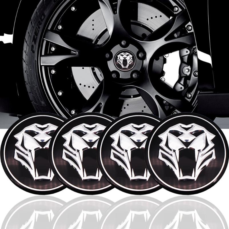 4 х голова тигра, рулевое колесо автомобиля, центральная наклейка автомобиля, крышка ступицы, эмблема, значок, наклейки, символ