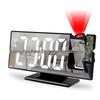 Умный проекционный будильник - Большой зеркальный дисплей, Бесшумный повтор, Многофункциональные цифровые светящиеся настольные часы