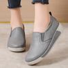 Женские туфли на платформе серые повседневные кожаные туфли женские туфли на толстой подошве слипоны для увеличения роста Shake Shoes