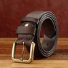 Первый слой натуральной коровьей кожи Мужской Ретро Пряжка-булавка Пояс Повседневный Универсальный Натуральная кожа Ручная работа Средний возраст и Молодежь Корейская версия Персонализировать